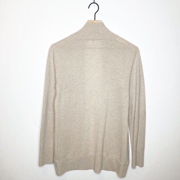 R LABEL Knitted Wool Cashmere Open Front Cardigan Sweater Beige Women's S - Picture 4 of 6